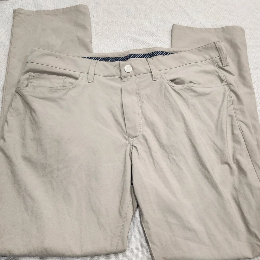Bonobos Golf Taupe Slim Fit Pants Sz 36x32 - Picture 3 of 7